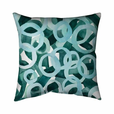 BEGIN HOME DECOR 26 x 26 in. Abstract Rings-Double Sided Print Indoor Pillow 5541-2626-AB47